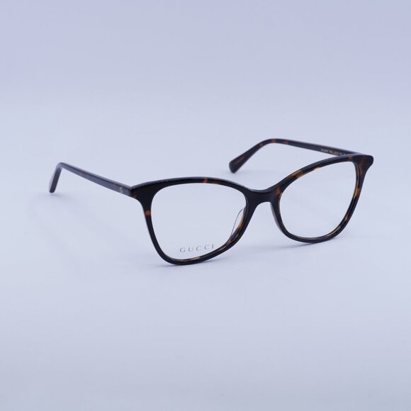 Gucci GG1360O 002 Eyeglasses Dark Havana 53mm Cat Eye Frame - Picture 6 of 12